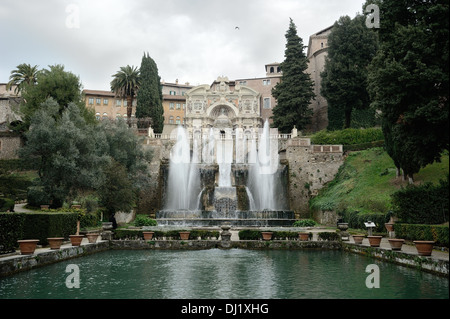 Fountain in Villa d'Este. Tivoli, Italy Stock Photo