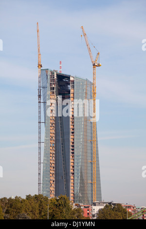 New construrion of the ECB European Central Bank, Frankfurt, Hesse, Germany, Europe Stock Photo