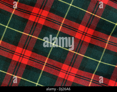 Close-up of traditional scottish checked material Stock Photo
