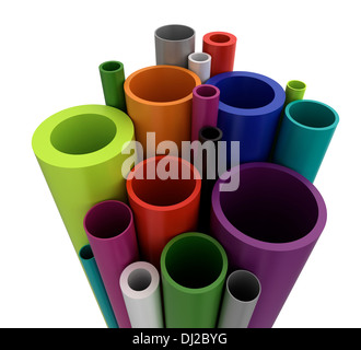 Colorful Plastic Pipes Stock Photo