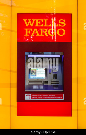 Wells Fargo Bank ATM machine, USA Stock Photo