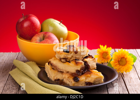 Apples And Pudding Stock Photo