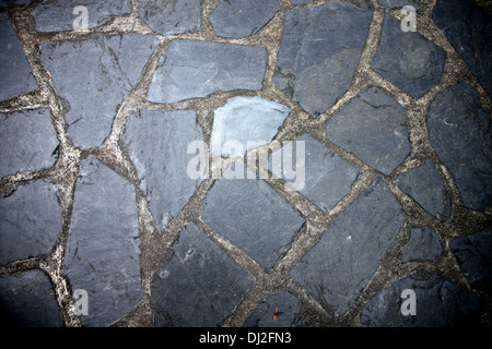 Picture Background is Texture of Pathway made from Rock. Stock Photo