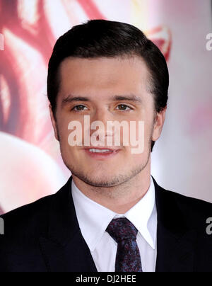 Los Angeles, California, USA. 18th Nov, 2013. Josh Hutcherson arrives for the premiere of the film 'The Hunger Games: Catching Fire' at the Nokia theater. Credit:  Lisa O'Connor/ZUMAPRESS.com/Alamy Live News Stock Photo