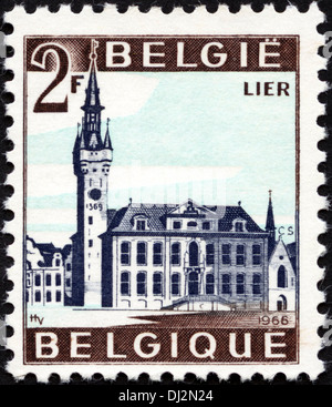 postage stamp Belgium 2F featuring the town of Lier dated 1966 Stock Photo