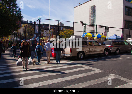 GreenFlea flea market, Upper West Side of Manhattan, New York City, United States of America. Stock Photo