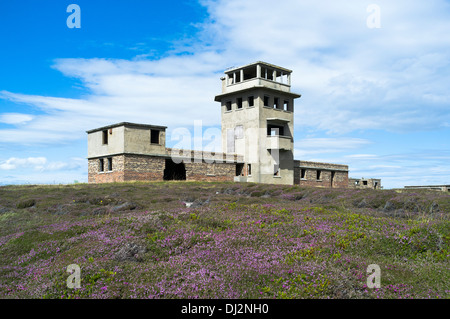dh Stanger Head FLOTTA ORKNEY World War Two Signal Station lookout Stock Photo