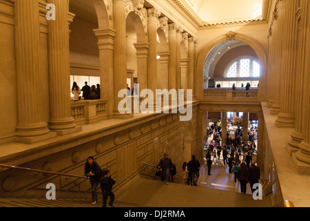 Stairs From The Great Hall At The Metropolitan Museum Of Art. New York 