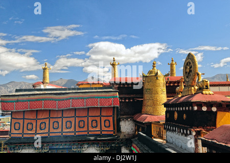 golden insignia Jokhang Temple Lhasa Tibet Stock Photo