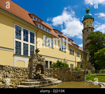 Castle with Neptune Grotto and Neideckturm, Arnstadt, Thuringia, Germany Stock Photo