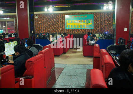 An internet cafe in Beijing, China. 2013 Stock Photo