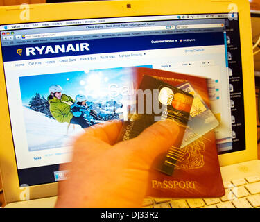 Ryanair unveils new easy to use website as it tries to revamp its negative image. Stock Photo