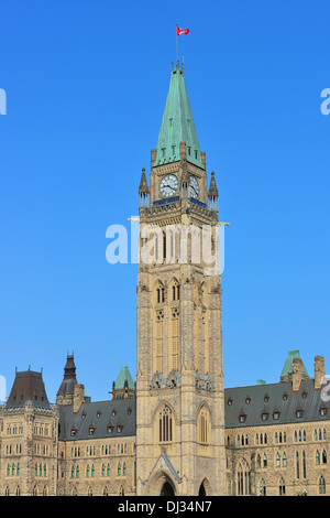 Parliament Hill building closeup in Ottawa, Canada Stock Photo