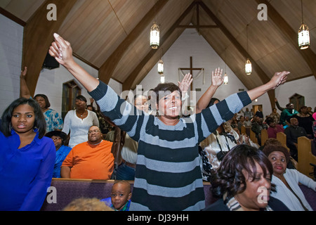 Detroit, Michigan - Gospel concert at Peace and Goodwill Baptist Church. Stock Photo