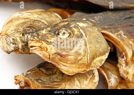 Dried fish, isolated on white background Stock Photo