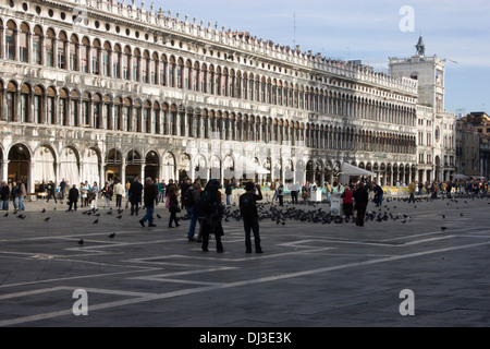 Procuratie Vecchie on the north side of St Mark´s Square in Venice Stock Photo