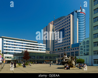 Ernst-Abbe-Platz, Jena, Thuringia Stock Photo