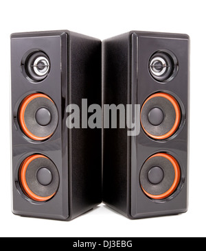 musical columns isolated on a white background Stock Photo