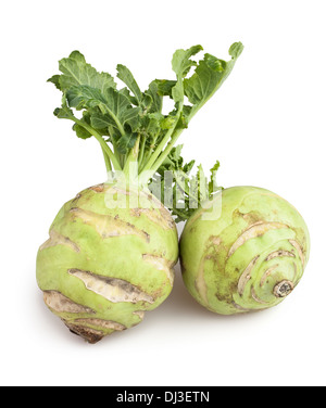 kohlrabi isolated on white two Stock Photo