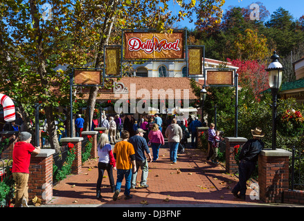 Entrance to Dollywood theme park, Pigeon Forge, Tennessee, USA Stock Photo