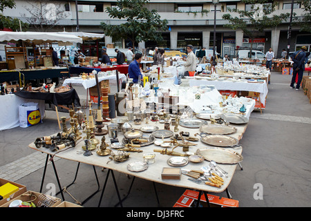 Flea market in Paris, France Stock Photo