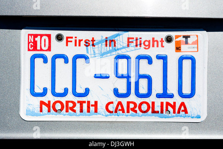 NORTH CAROLINA License Plate Plasma Cut Map Sign, FIRST IN FLIGHT