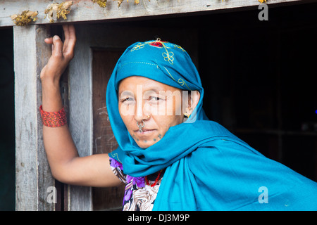 Nepalese woman in Kathmandu, Nepal Stock Photo