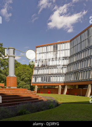 The Florey Building, Oxford, United Kingdom. Architect: Sir James Stirling, 1971. Amphitheatre view. Stock Photo