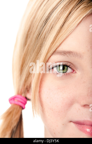 Watchful eye - half face Stock Photo