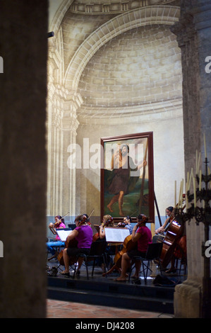 Orchestra rehearsal, Convento de San Francisco Stock Photo