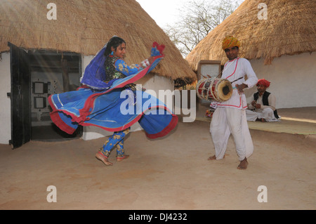 Tribal dance, Shilpgram, Udaipur, Rajasthan India Stock Photo