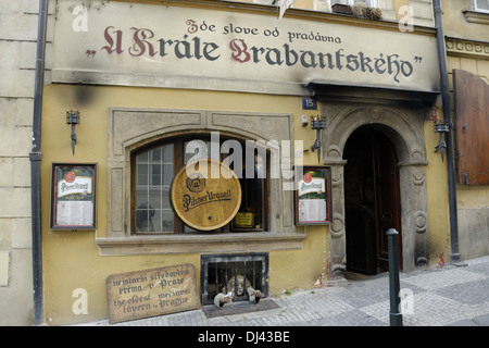 U Krale Brabantskeho tavern in Prague Stock Photo - Alamy