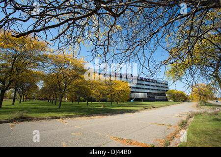 The vacant United Community Hospital ( former Southwest Detroit Hospital 1974 - 1999 ) in Southwest Detroit, Michigan for ethnic minorities, USA. Picture was taken in October 2013. Stock Photo