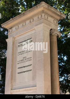 Peter Cooper Memorial Triangle, NYC Stock Photo