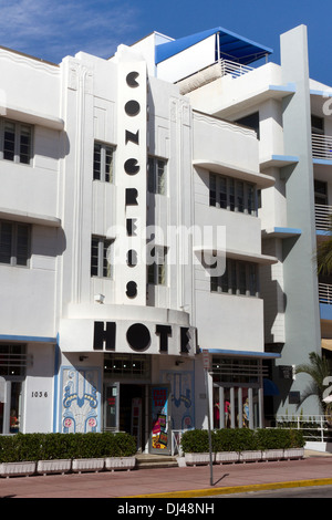 Art Deco Congress Hotel on Ocean Drive Florida Stock Photo