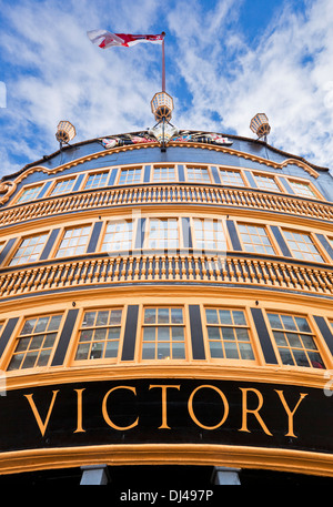 HMS Victory in the Portsmouth Historic Dockyard Portsmouth Hampshire England UK GB EU Europe Stock Photo