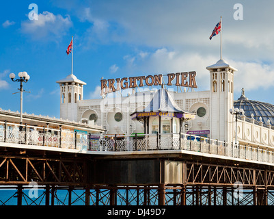 Brighton pier brighton palace pier brighton west sussex england uk gb eu europe Stock Photo