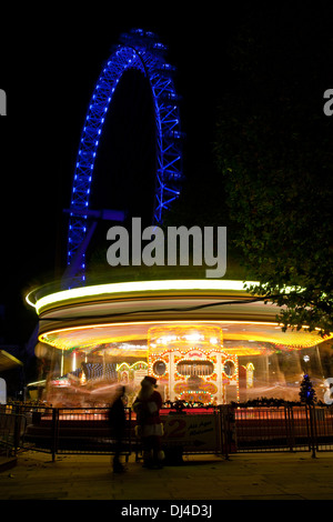 Christmas Market, The Southbank, London, England Stock Photo