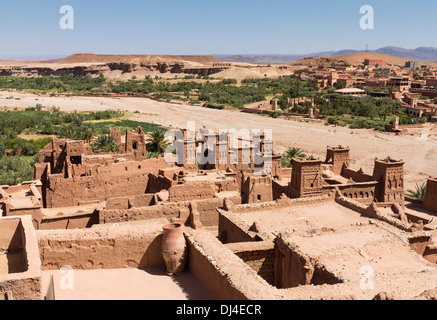 Taourirt town and its famous Kasbah - in eastern Ouarzazate, Morocco Stock Photo