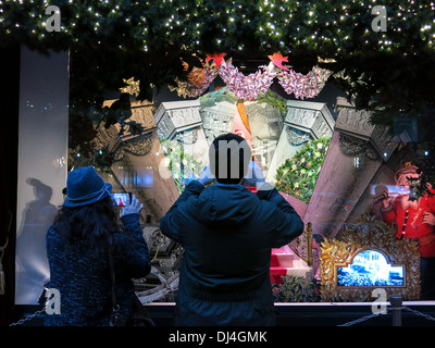 Christmas Windows, Lord & Taylor , NYC  2013 Stock Photo