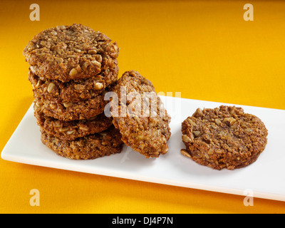 Gluten free banana cookies American snacks home baking Stock Photo