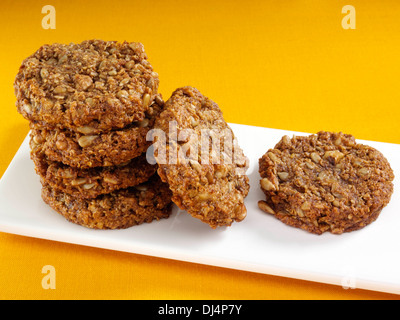 Gluten free banana cookies American snacks home baking Stock Photo