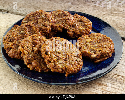 Gluten free banana cookies American snacks home baking Stock Photo