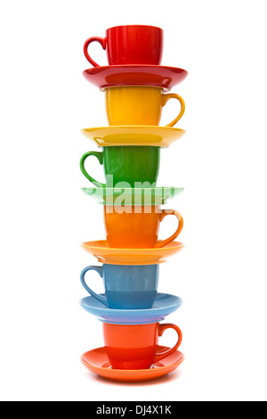 cups and saucers Stock Photo