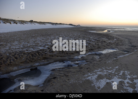 Dusk on Westerland Beach Stock Photo