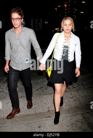 Dianna Agron And Sebastian Stan Arrive At The Wiltern Theatre To Watch ...