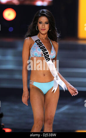 Marybel Gonzalez Miss Colorado USA 2012 Miss USA Preliminary Competition at The Theater of Performing Arts at Planet Hollywood Resort and Casino Las Vegas, Nevada - 30.05.12 Stock Photo