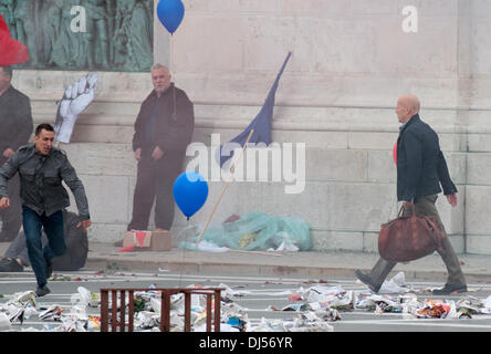 Bruce Willis filming scenes for his new movie 'A Good Day to Die Hard' in Budapest Hungary, Budapest - 02.06.12 Stock Photo