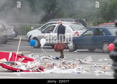 Bruce Willis filming scenes for his new movie 'A Good Day to Die Hard' in Budapest Hungary, Budapest - 02.06.12 Stock Photo