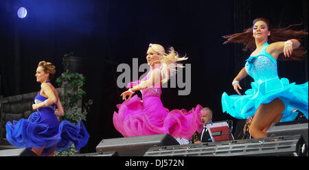 Kara Tointon, Kristina Rihanoff and Chelsee Healey Jubilee Family Festival at Hyde Park London, England - 02.06.12 Stock Photo